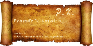 Prazsák Katalin névjegykártya